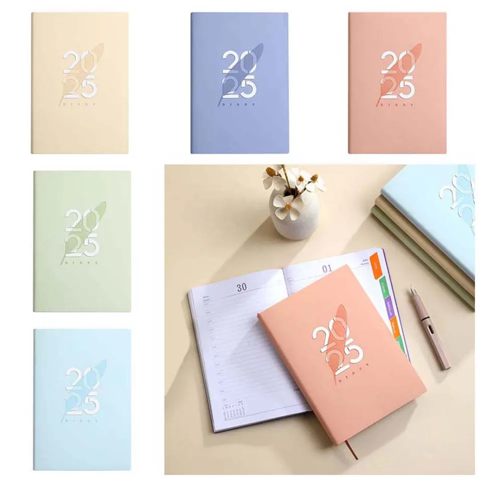 365 dní 2025 Planner Notebook Organizátor Daily Plánovač Pripomienka A5 Plánovač Poznámkový harmonogram Plánu