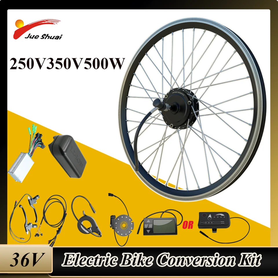 36V 250W 350W 500W elektrická súprava na bicykle 20 '' 24 '' 26 '' 27,5 '' 28 '' 29 '' 700C Electric Bicycle Motor Ovládač Pas Brzdenie páky