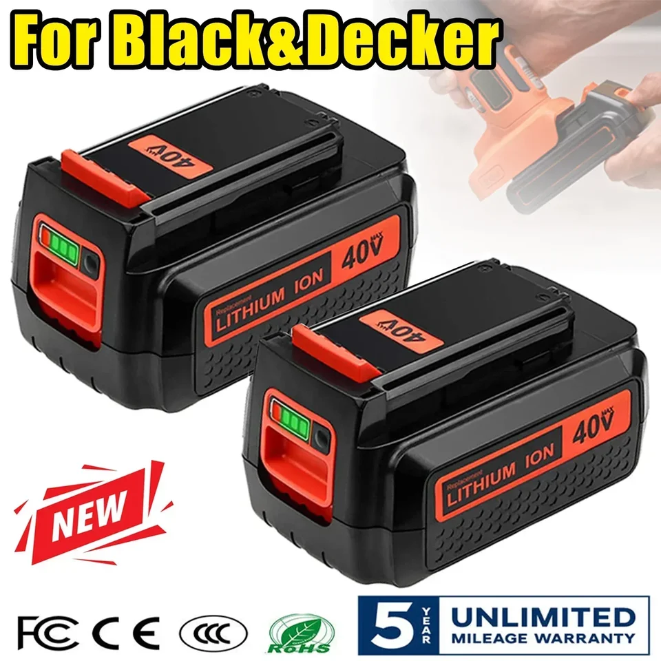 36V/40V 6AH Výmena batérie pre Black & Decker 36V ~ 40V LBX2040 LBX36 LBXR36 LBXR2036 LST540 LCS1240