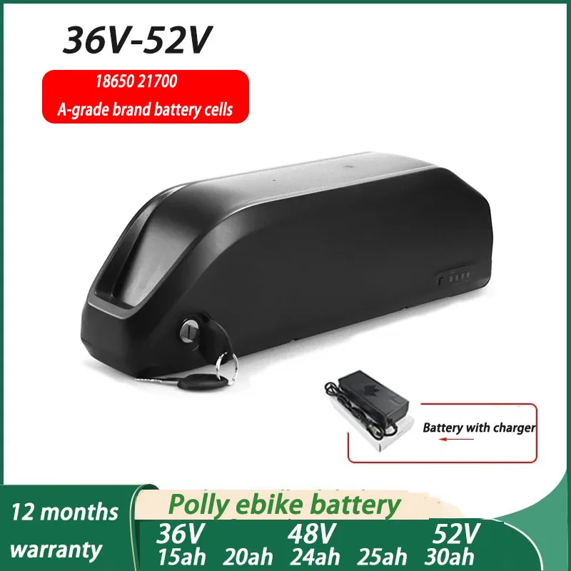 36V 48V 52V 13AH 20AH lítium Yingwu Electric Bike Externá Polly batéria pre 250 W 500W 750W 1000 W BAFang Motor 21700 18650