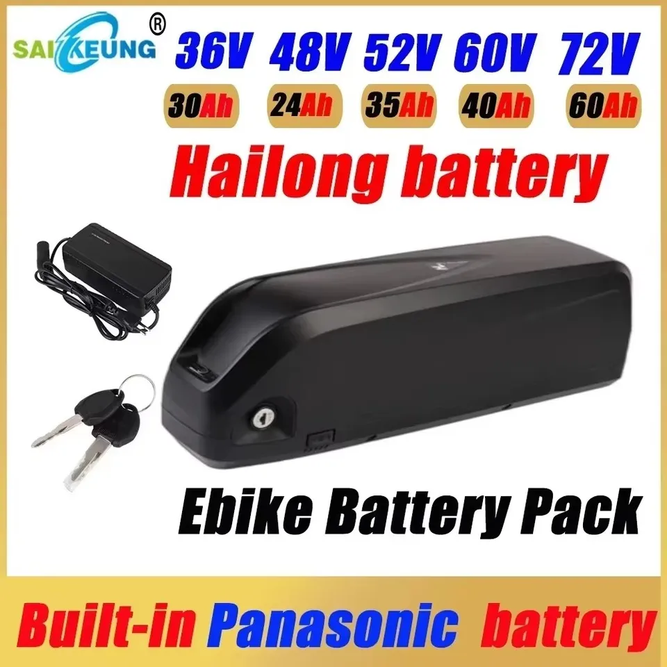 36V 48V 52V60V72V HAILONG E BIKE AKKU 13AH 50AH 60AH 20AH30AH 40AH ELEKTRICKÝ ASTIRMOTOR EBIKE 2000W LITHIUNÁ BATÍNA