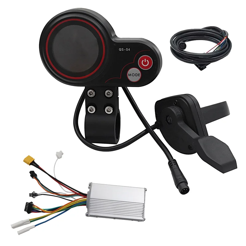 36v-60V QS-S4 Palcovia škrtiaca klapka LCD Display Kit+48V 800W Ovládač pre nulu 8 9 10 8x 10x elektrický skúter 6pin