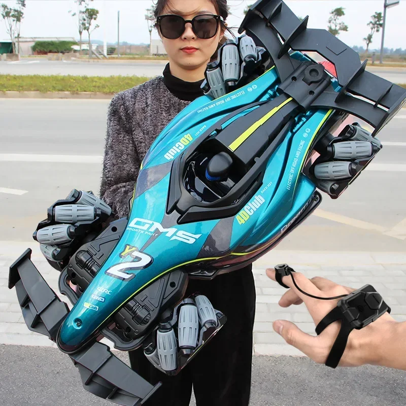 37 cm super vysokorýchlostné 4WD RC Drift Car, Gesta Sensing Dual Mode RC Cars, 2,4G Diaľkové ovládacie vozidlo, horúce kolesá, pružný sprej, detské hračky