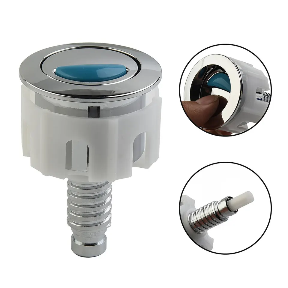 38-49 mm pre ID eal Flush Walor Tank Tank Button the Tvar Chrome z nehrdzavejúcej ocele Spojenie zdrojov