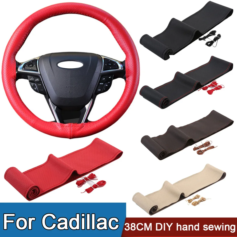 38 cm automobilový kryt volantu Cover Originálny kožený nekripový kryt pre Cadillac CT5 XT5 XT4 XT6 ESV ESCALADE CTS XTS SRX