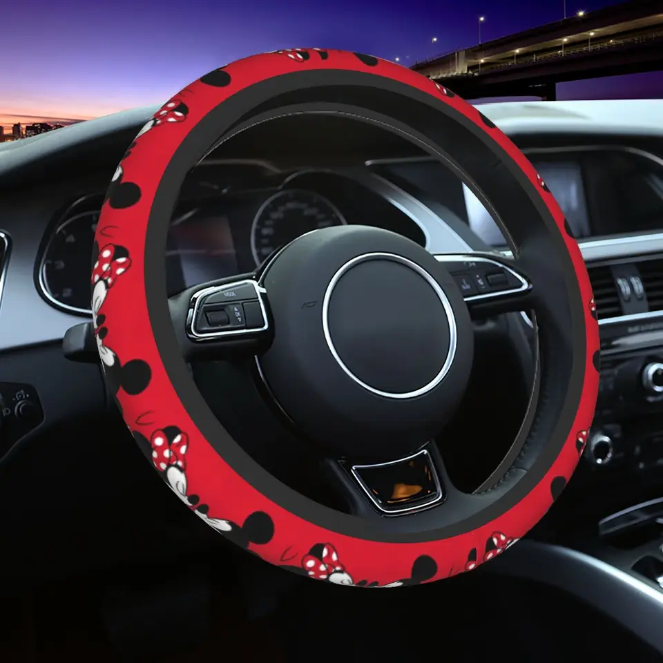 38 cm kryt volantu automobilu Disney Mickey Mouse Minnie Anti-Slip Car-Styling Elastische Auto príslušenstvo