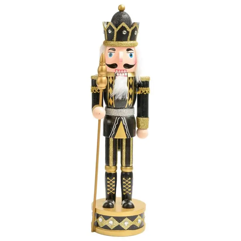 38 cm Luskáčik Bábker Soldier Kreatívna bábika Drevené prívesok Handcraft Vintage Darček Ornament Vianoce Nový rok Domáca dekorácia
