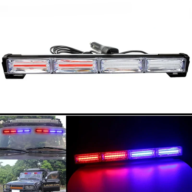 38 cm svetlá siete v automobilových jazdných pruhoch s vysokou intenzitou COB LED Výstražné svetlo - svetlo blikajúce blikajúce blikajúce svetlo pre autá a nákladné autá
