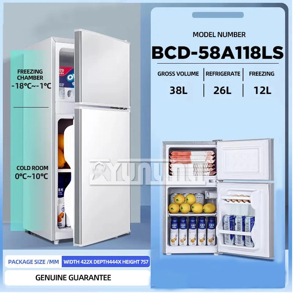 38 l dvojdverová chladnička domácnosť Malé frekvenčné nápoje Fridge chladič CONGELODOR VERTICAL