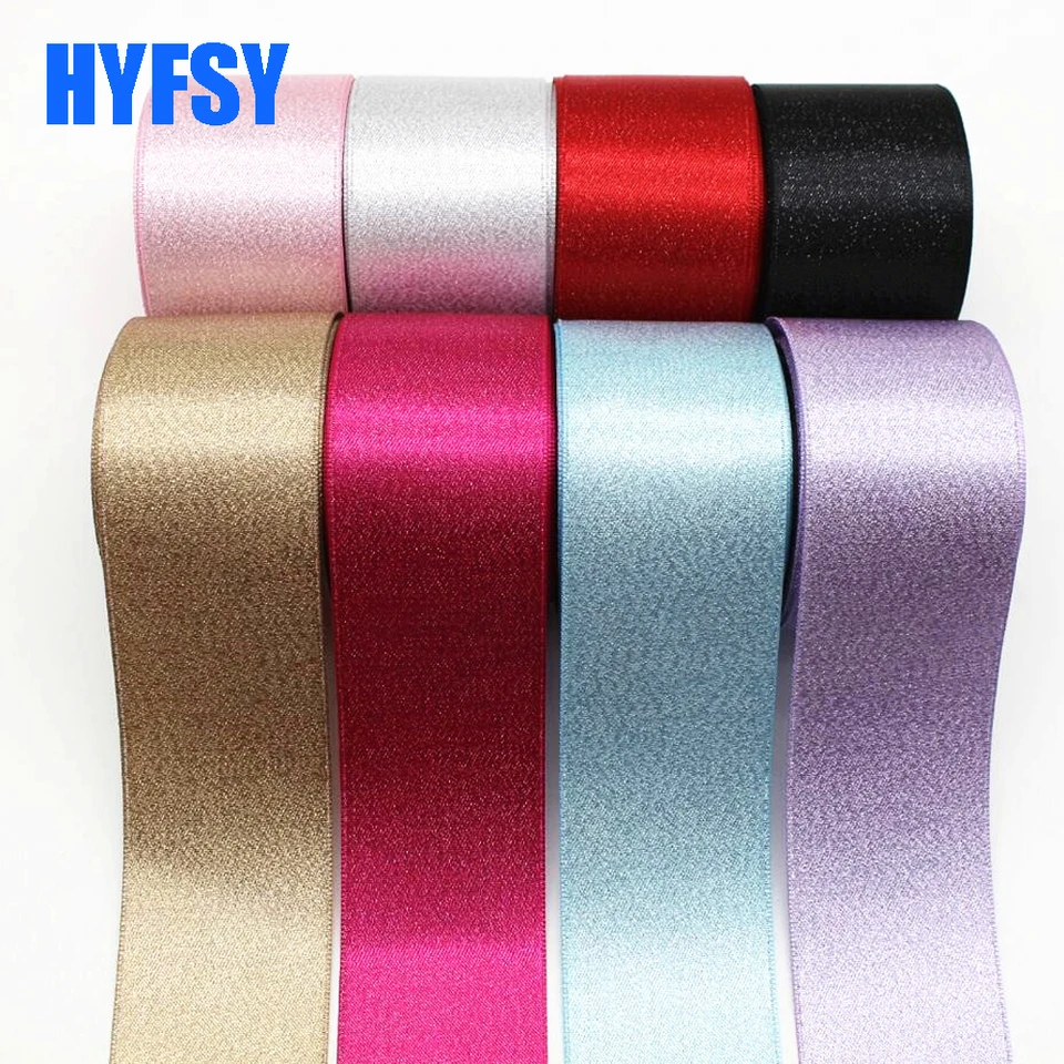 38 mm 10 yardov strieborný drôt obojstranné trblietavé pásky Ručne vyrobené materiály hlavy na vlasy