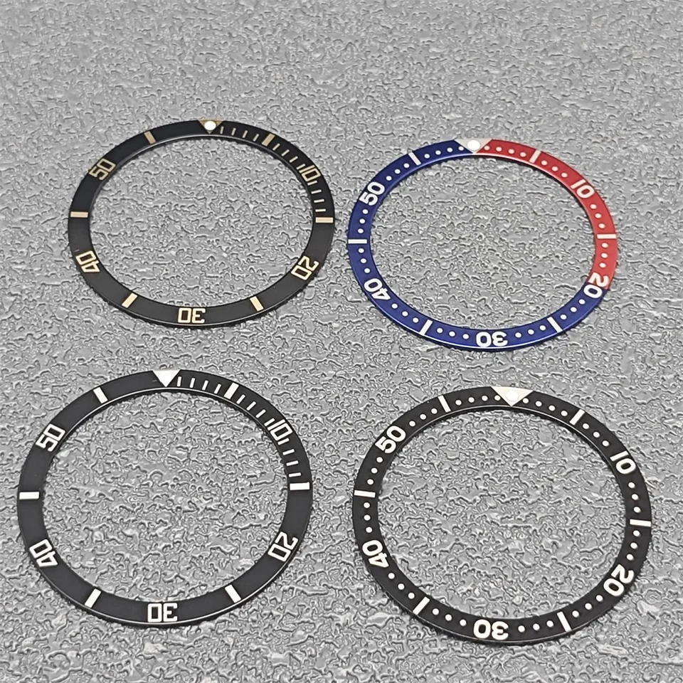 38 mm hodinky rámový plochý hliníkový hliníkový prsteň vložky s nálepkou Vymeňte príslušenstvo 31,5 mm-38 mm pre diely SKX