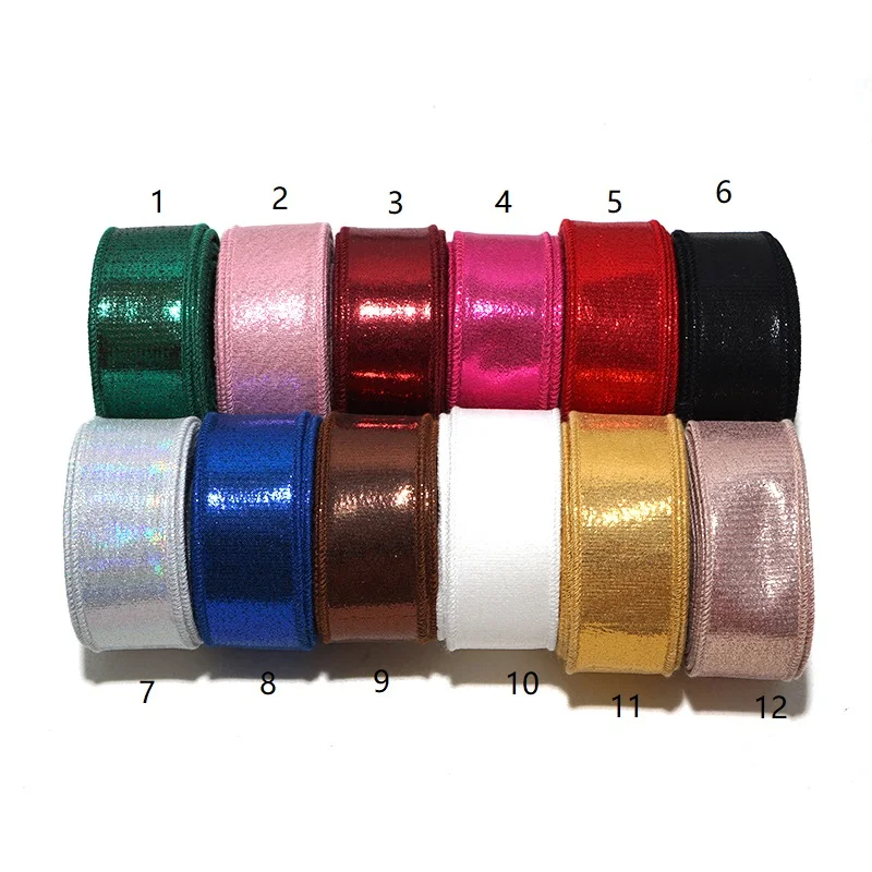 38 mm trblietavé stuhy káblové okrajové lemovanie mäkká masívna látka pre vianočné výzdoby