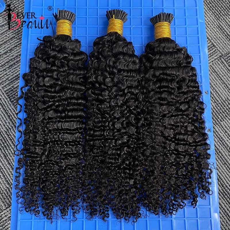 3B 3c výstredný kučeravý I Tip Microlinks Human Hair Extensions Brazílske panenské vlasy väzby zväzky