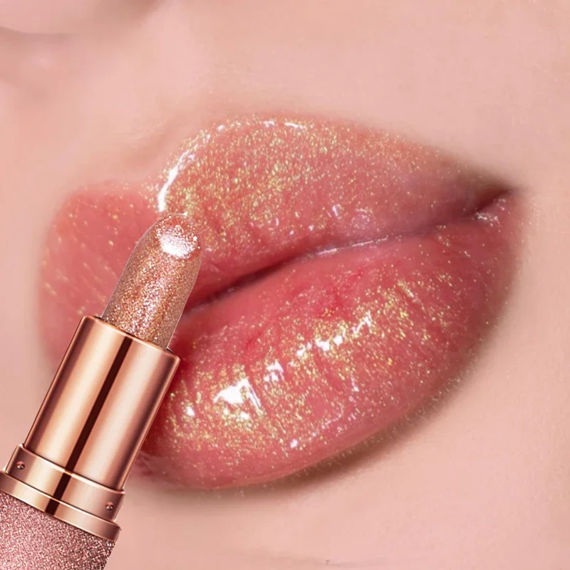 3Colors Glitter Teplota Zmena rúžu vodotesný dlhý lighting nahý matný velve pera lesk hladký textúrový textúra kozmetický make -up kozmetika