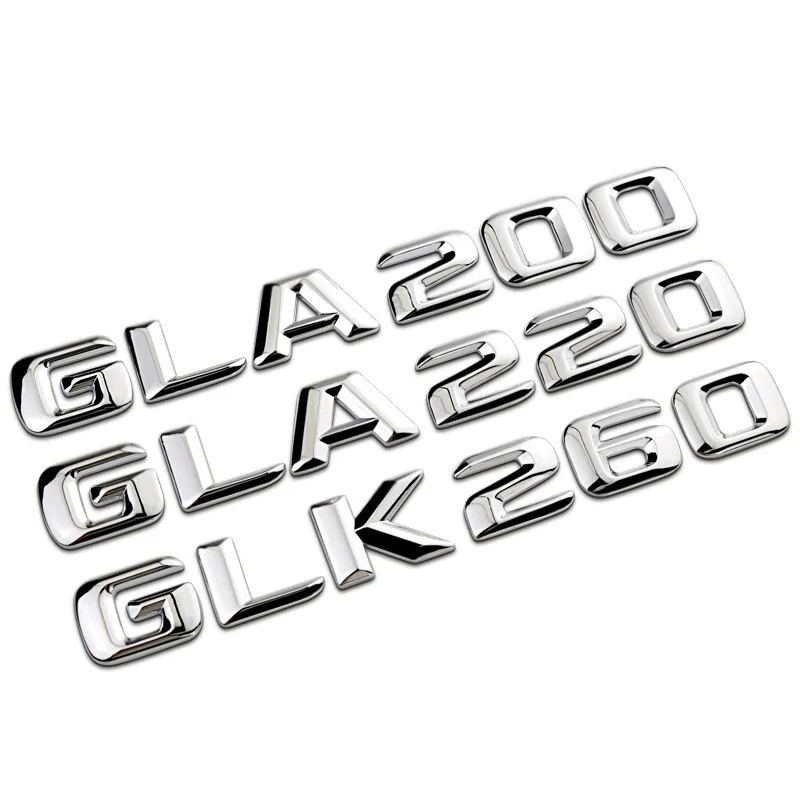 3D ABS Black Car Trunk Badge Letters GLK GLA 45 200 220 260 300 320 350 LOGOM EMBLEM pre Mercedes GLA X156 GLK X204 Príslušenstvo