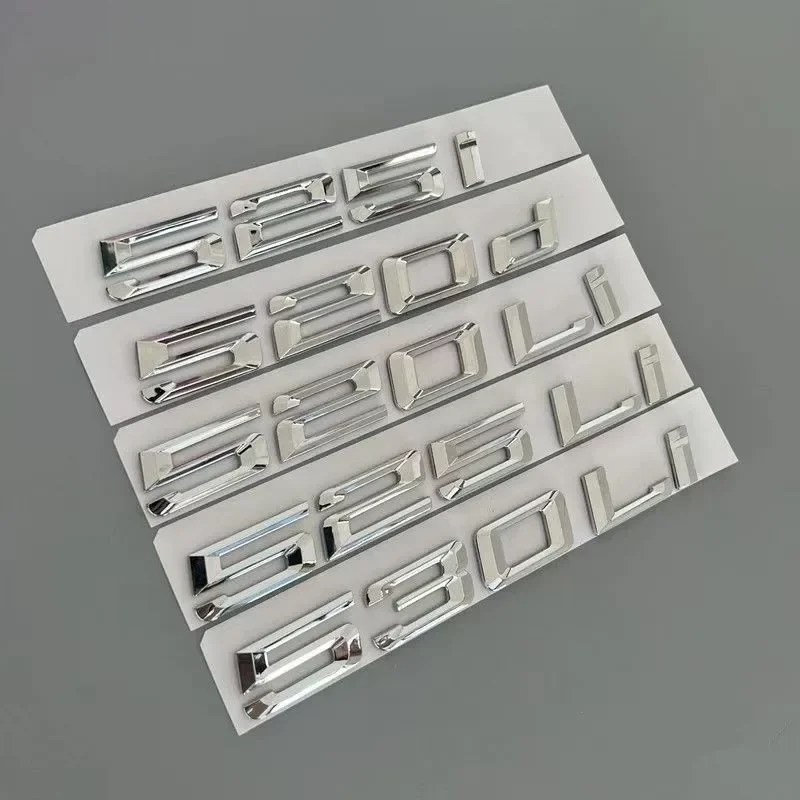 3D ABS Car Trunk Emblem Badge Logo pre BMW 520I 525I 530I 535I 520D 525D 530D XDRIVE E60 E39 E34 F10 Príslušenstvo na písmená