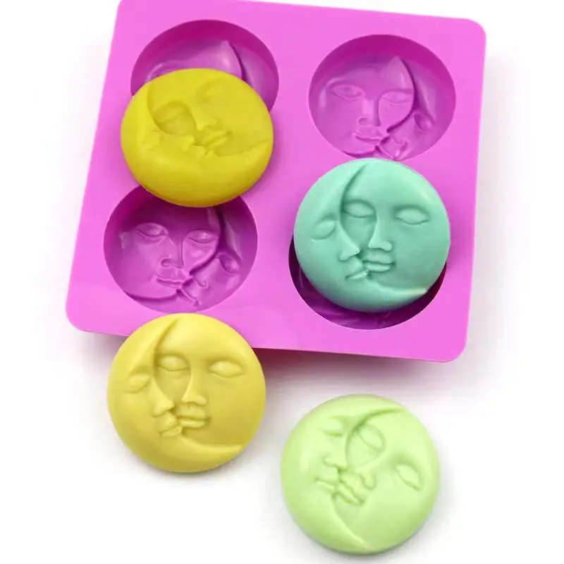 3D Abstrakt tváre silikónové mydlové plesne ručne vyrábané listy Čokoládové pečivo na pečenie dodávky DIY aromaterapeutické sviečky