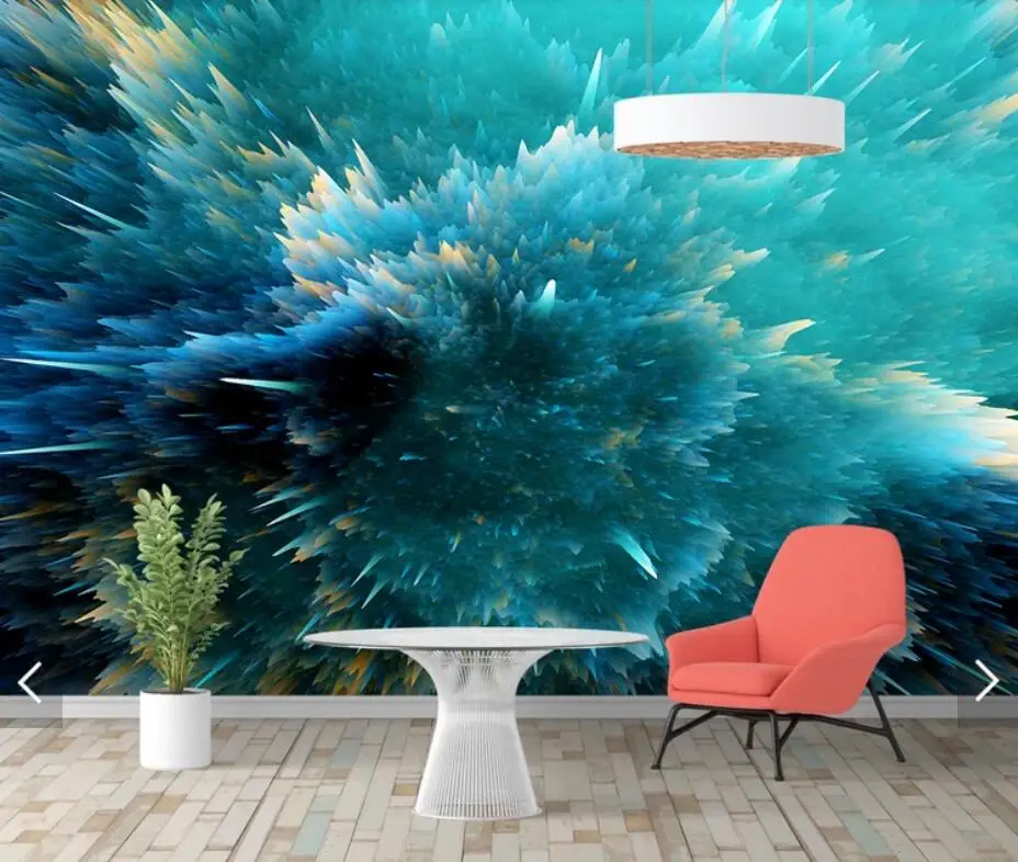 3D abstraktné kreatívne tapety Nástenné papierové kotúče pre obývaciu izbu Domov Umenie maľba Papel de Parede Dekorative
