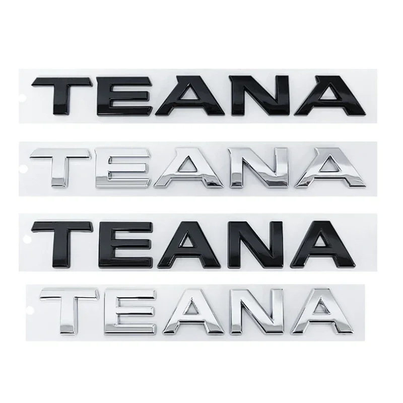 3D auta Trunk Letter Badge Emblem Exteriér pre logo Nissan Teana 2022 2023 Nálepky Zadné nálepky Automatické úpravy príslušenstvo