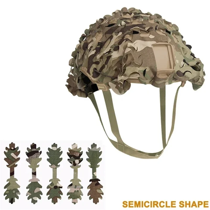 3D Camo Net Airsoft prilba prilba scrim s vysokým rezom nylonová šnúrka prilba scrim taktické paintball paratrooper lovecké príslušenstvo