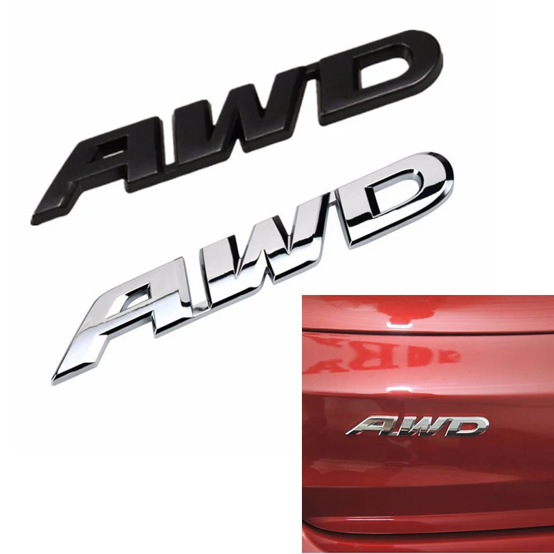 3D Chrome Metal Car Styling Sticker Awd znak znaku pre Ford Focus 2 3 1 Fiesta Mondeo Mk4 Transit fusion fusion Kuga Ranger