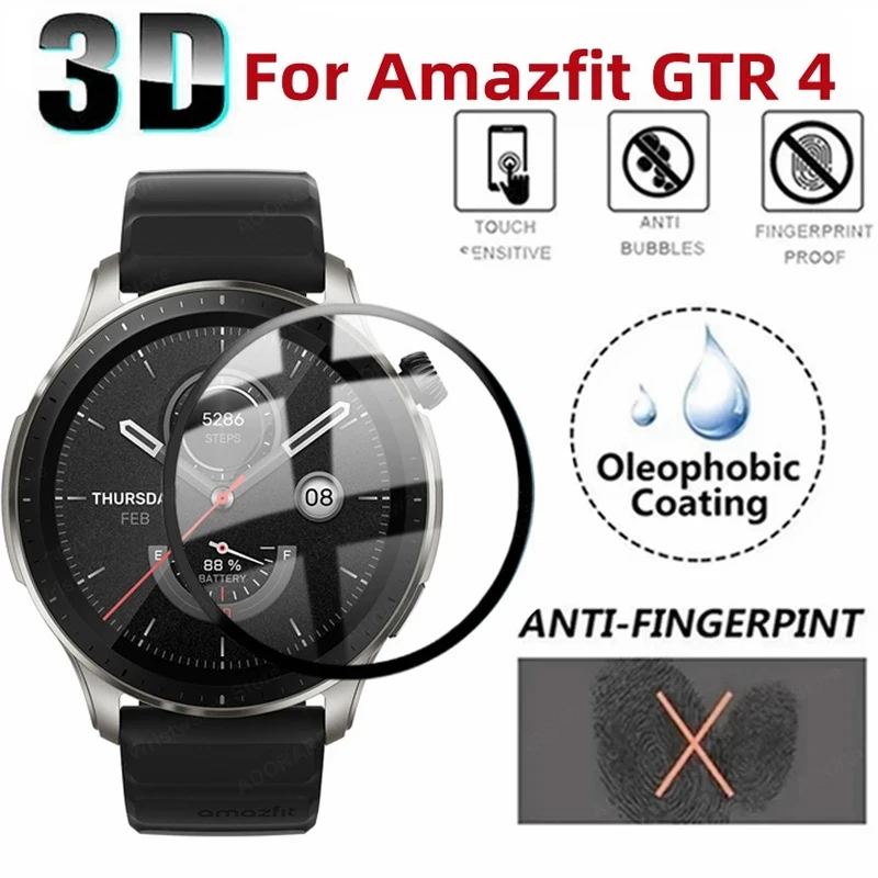 3D Curved Edge Screen Protector pre AmazFit GTR 4 Soft Full Consage Ochranný film pre AmazFit GTR4 nie je temperované sklo