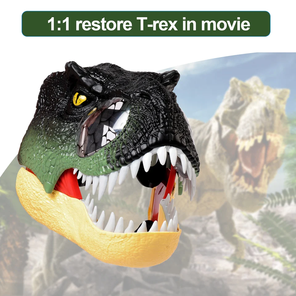 3D dinosaurus maska ​​cosplay tyrannosaurus rex cool módne zvukové efekty prilba legenda zvierat Animal Head Gear Halloween Masquerade Party