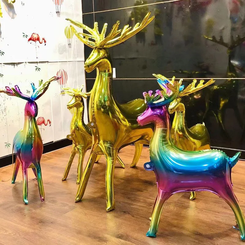 3D Elk Balloon Vianočné témy Decorácie dekorácia hliníkovej fólie Balón Holiday Celebration Advent a Dodávky na večierky Dekorácie