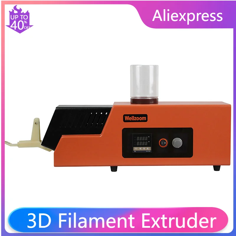 3D extrudérový stroj 3D vlákno Maker Desktop 3D tlač Spotlivý extrudér 1,75 mm 3 mm rýchlosť nastavenia+Absoble Rex-C100