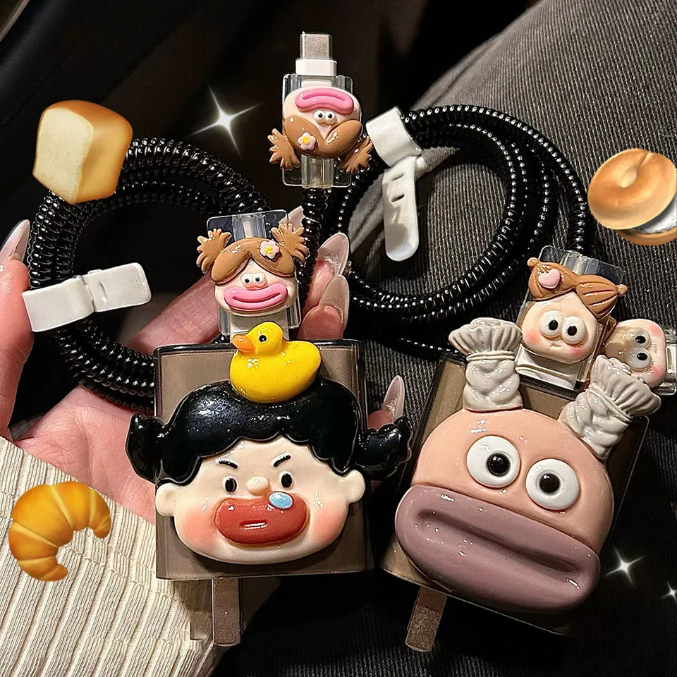 3D Funny Girl Protector pre iPhone 16 15 14 11 11 12 13 Pro Max 18 W 20W US Fast Chair Case Case Winder Protect Sleever
