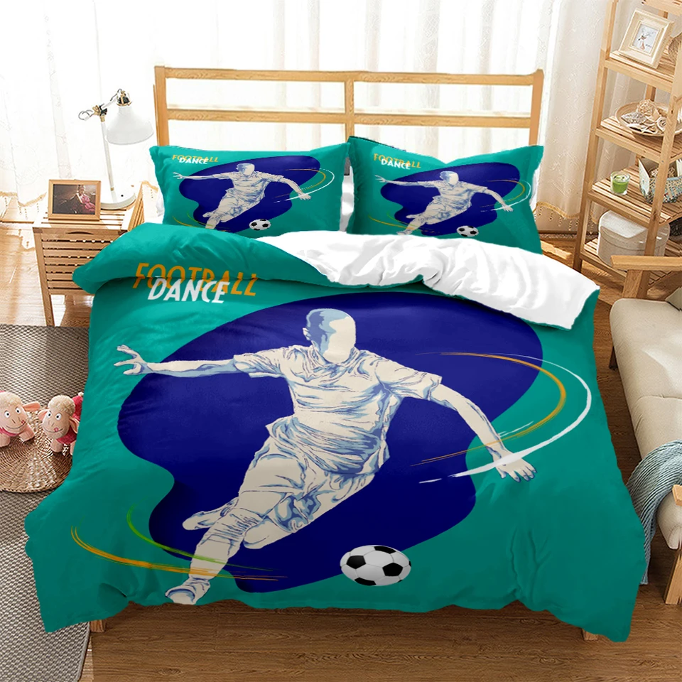 3D futbalové obaly Futbal/ futbal digitálna tlač Polyester posteľná posteľná sadra