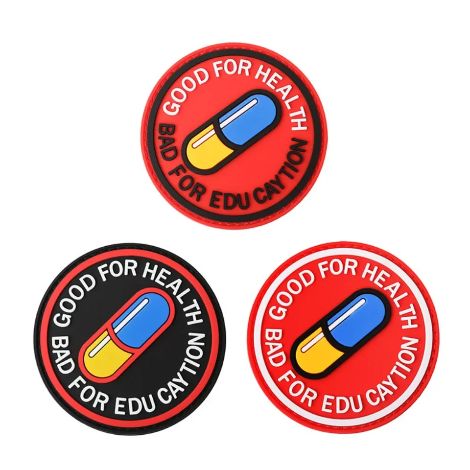 3D gumová pilulka Háčik a slučky GLOWS GLOR V DARKOVÝCH PVC ODDICKÝCH DECAL