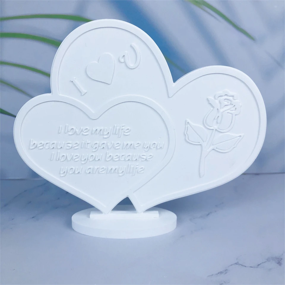3D Hollow Heart Sviečka Ozdobia Ozdobia Láska Sviečková plastická pleseň