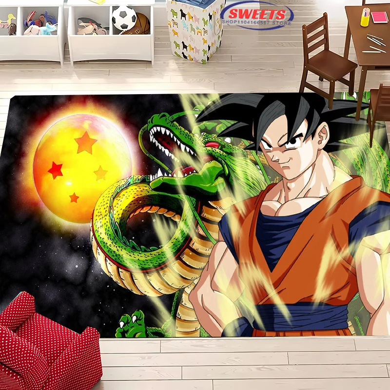 3D Japonsko Classic Anime D-D-Drag0n-Ball Carpet pre obývaciu izbu Spálňa Long Strip Proti-Slip Koberce Sofa Domáca Domáca výzdoba