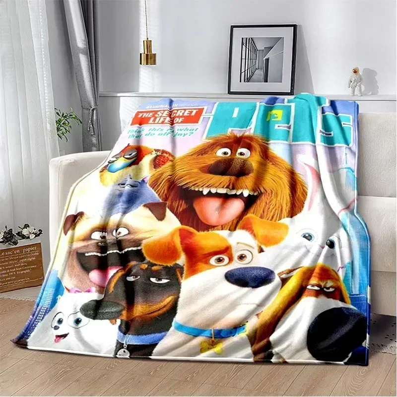 3D karikatúra anime t-tajný život domácich miláčikov flanel prikrývku pohovka posteľ obývacia izba spálňa Dospelé deti Darčeková prikrývka