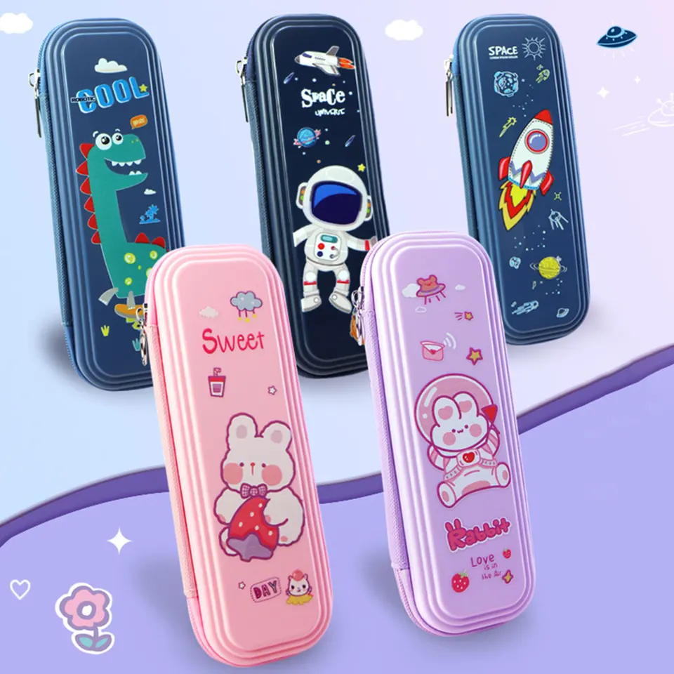 3d Kawaii Cencil Case Eva Veľká kapacita nepremokavá ľahká ceruzka Box pre študentské školské zásobovanie vreckom na kancelárske potreby