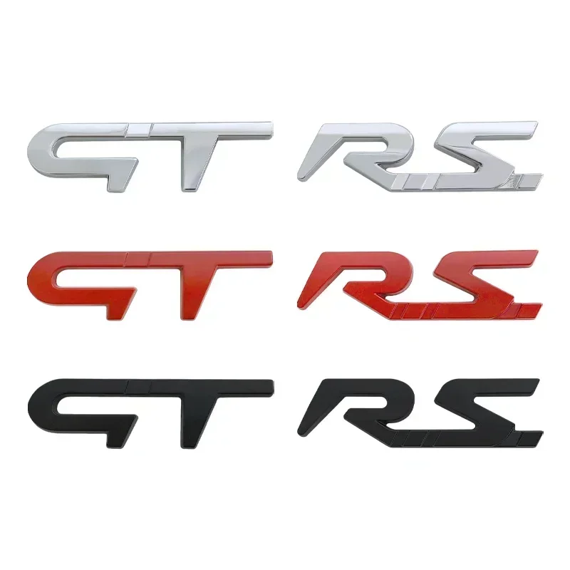 3D kov GT RS Sport Logo Car Car Zadný kmeň znak odznak pre Renault Logan Clio Megane Kangoo 1 2 3 4 Captur Espace Twingo