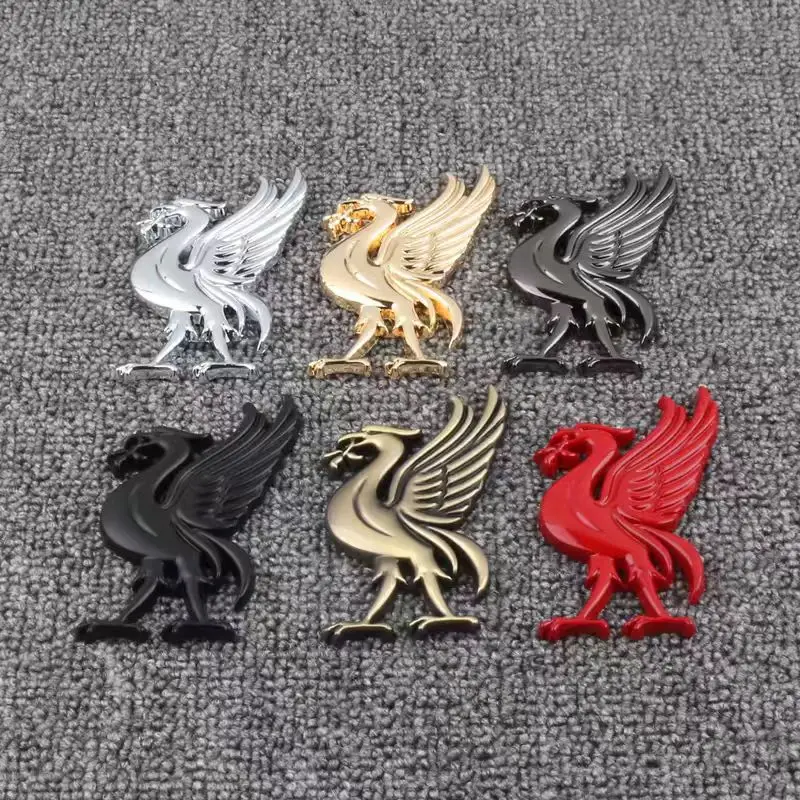 3D kovová nálepka Znak Motocyklové dekorácie Zadné nálepky odznakov pre kmeňa pre Liverpool KOP LFC LFC pečeňový vták Styling