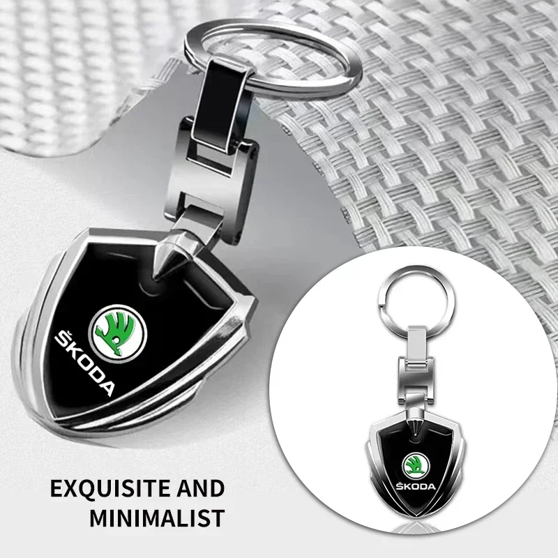 3D kovové logo Kľúčové krúžky Keyring Keychain pre skod Octavia Mk2 Mk3 2 3 A7 Fabia Karoq Kodiaq Superb Superb Rapid Kamiq Scala Yeti