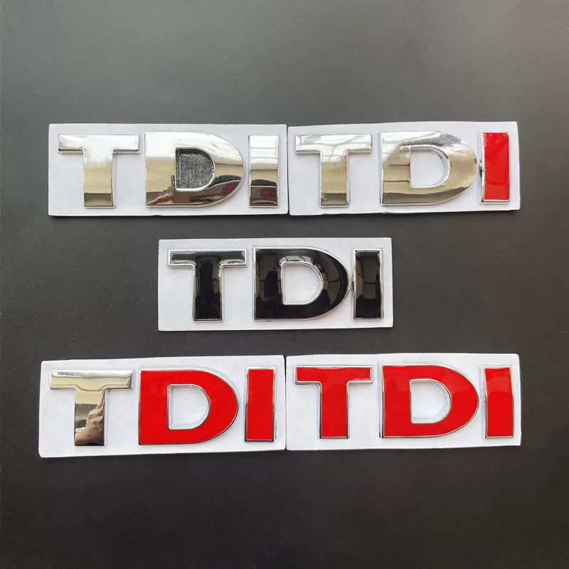3D kovové písmená pre nálepky na autá TDI Písmená VW Golf 4 5 6 7 Jetta Passat MK2 MK4 MK5 MK6 MK7 TDI LOGO LOGO ZAMESTNANIE PRÍSLUŠNÍCTVO
