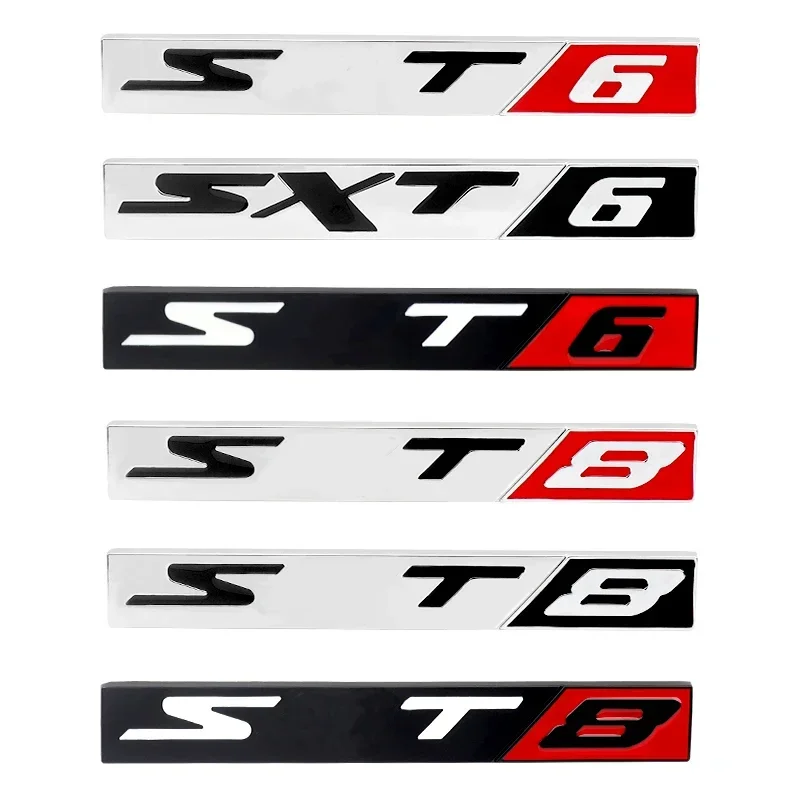 3D kovové SXT6 SXT8 BADGE EMBLEM STRIEDKY PRE KAJETICKÝ KAJIBER SXT8 SXT6 SRT6 SRT8 STYLING PRÍSLUŠENSTVO