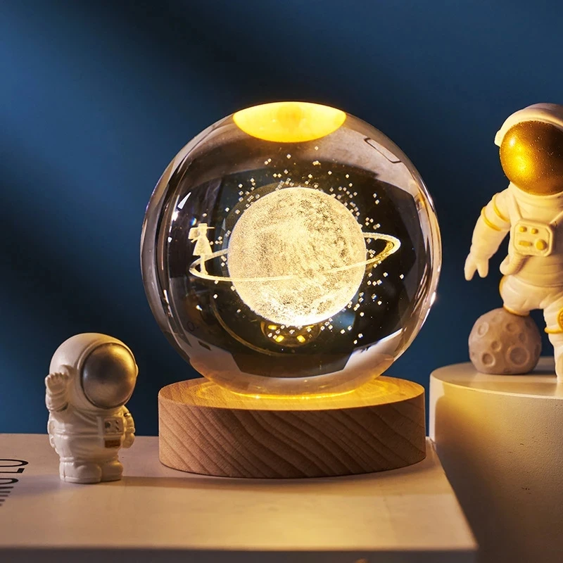 3D krištáľové guľky Crystal Planet Laser Rytiny Solar System Globe Astronomy Darček k narodeninám darček Glass Glass Domovod Domáca dekorácia