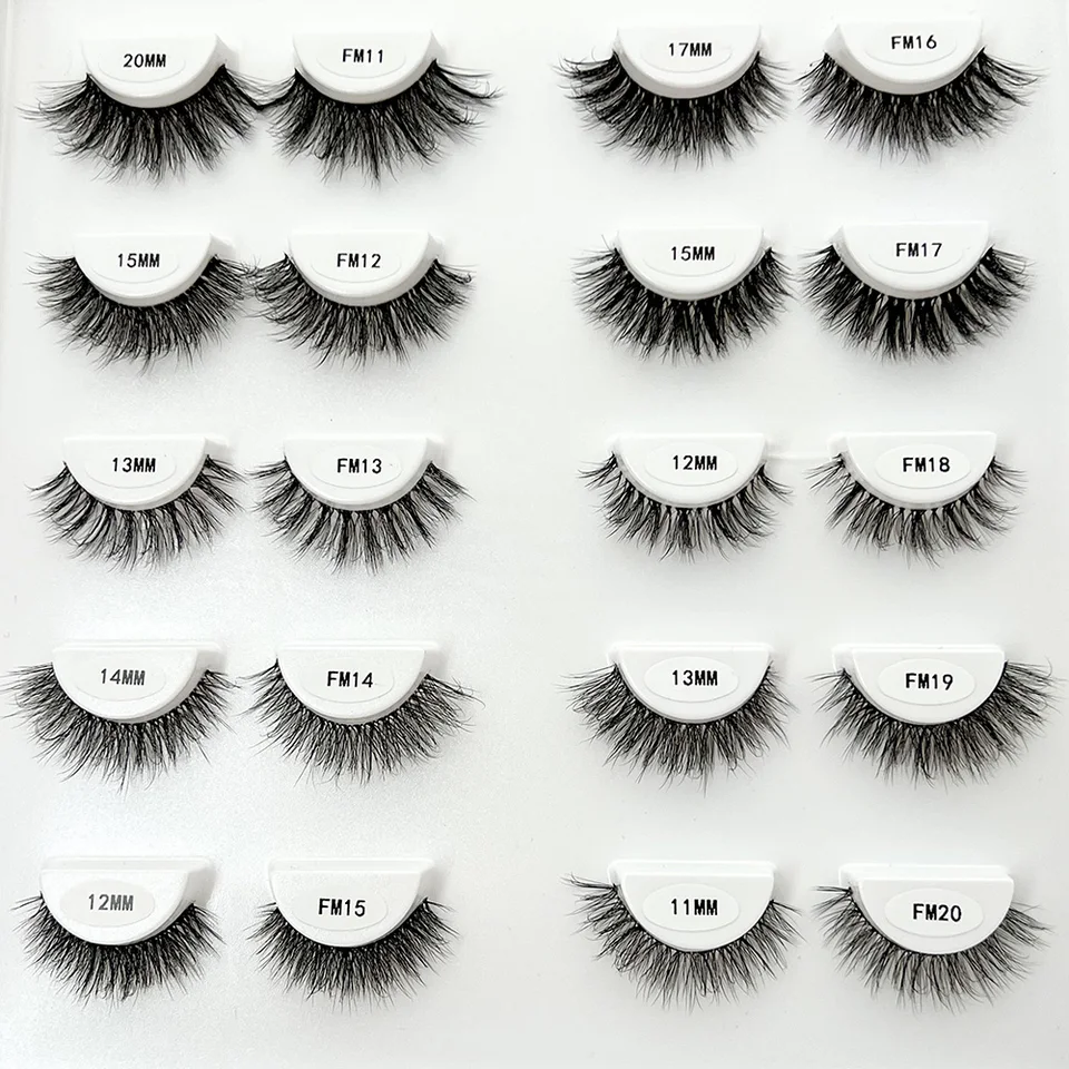 3D Mink Lashes Transparentná skupina Falošné mihalnice Prírodné falošné riasy Anime okrídle s čistými pásmi Lashes manga riasy make -up make -up