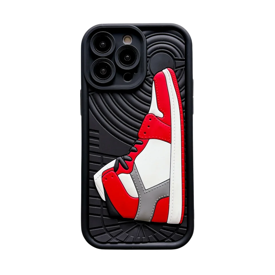 3d módne červené tenisky pre puzdrá pre telefóny pre iPhone 7 8 x xr xs max 11 12 13 14 15 16 Pro Max