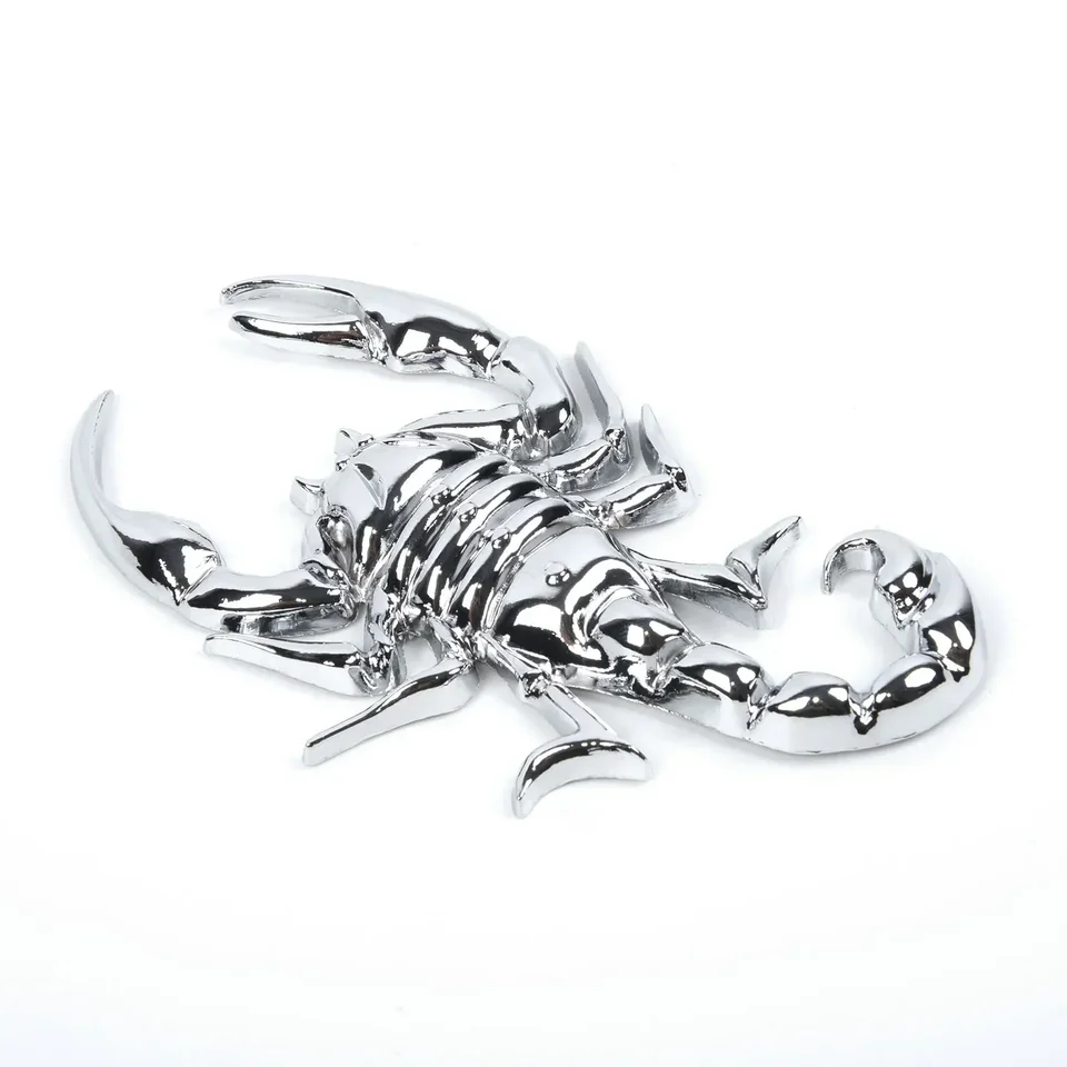 3D nálepka Paster kovový kov Scorpion Badge Emblem Logo Motocyklový nálepka dekorácie kovová nálepka Zlato/strieborné autá Styling Príslušenstvo