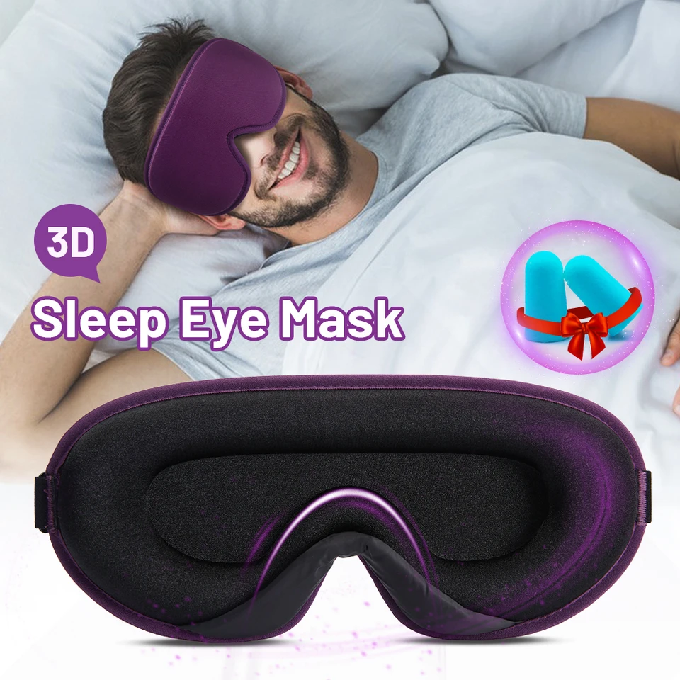 3D pamäť pena hodvábna spánková maska ​​Sladké ženy Men očné škvrny pohodlie trojrozmerná dizajnová maska ​​na tvár Eyeshade Night Priedušná