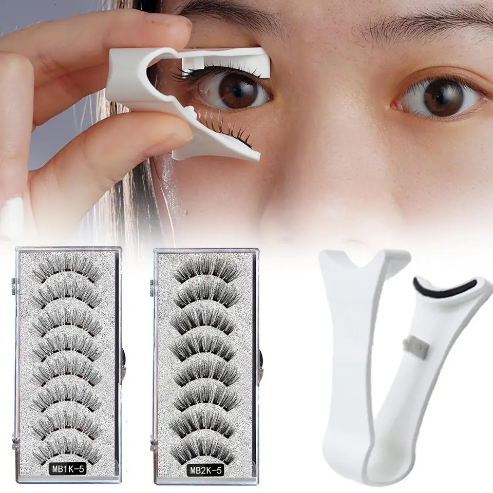 3D prírodné magnetické mihalnice, s 5 magnetickými riasami prepravné riasy ručne vyrobené falošné darček Opätovne použiteľné podpora Drop Magne T6n2