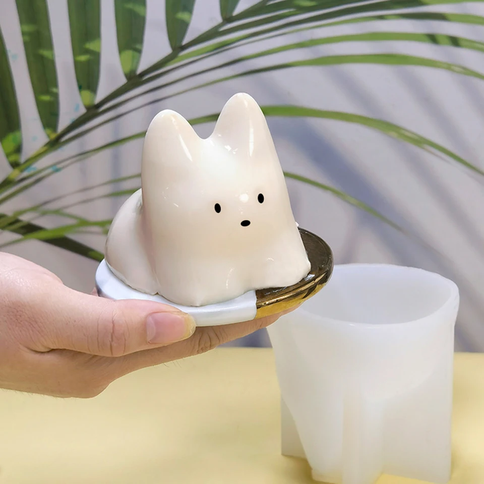 3D pudingové mačacie sviečky formy Silikón DIY Abstrakt na výrobu aromatického vosku sójového vosku ručne vyrábaného mydla ílovej sadry Epoxidové živice Festival darčeky
