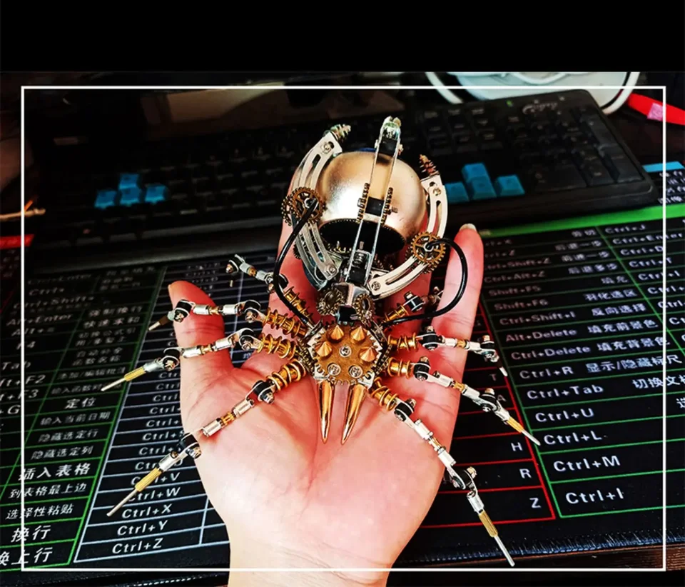 3D Puzzle Wasp Spider Octopus Metal Model Model Kit s zostavovaním nástrojov Mechanický hmyz DIY Creative Zhromaždenie Hračka pre dospelých deti