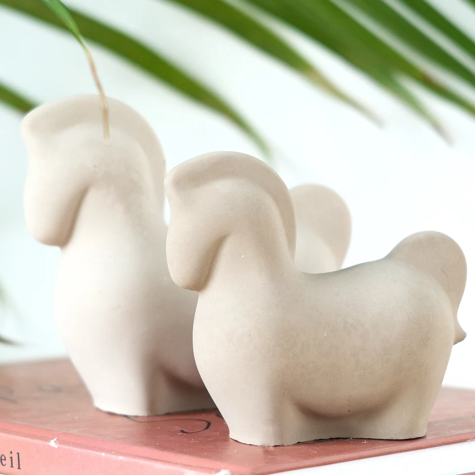 3D roztomilý poník Silikónová sviečka forma DIY